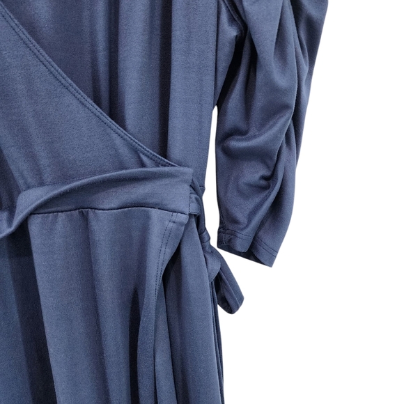 Kiyonna Women's Poly Stretch Wrap-Style Maxi Dress - 1X - Picture 5 of 8